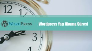 WordPress Yazı Okuma Süresi