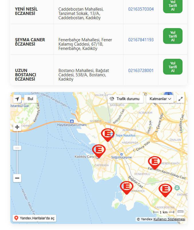 WordPress Nöbetçi Eczaneler Eklentisi 2 Ekran goruntusu 2025 10 31 170007